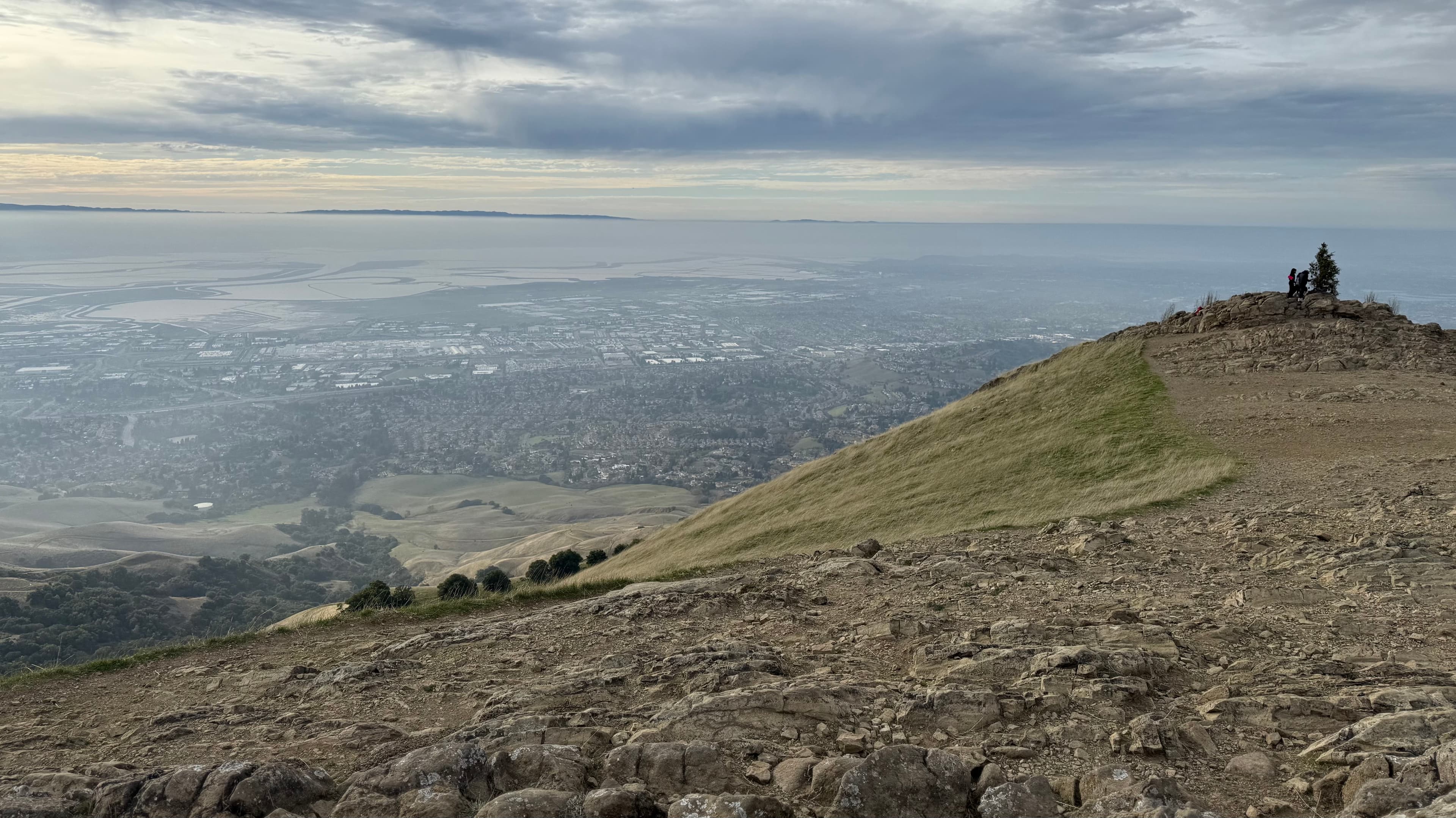 View from the summit of Mission Peak overlooking the Bay Area